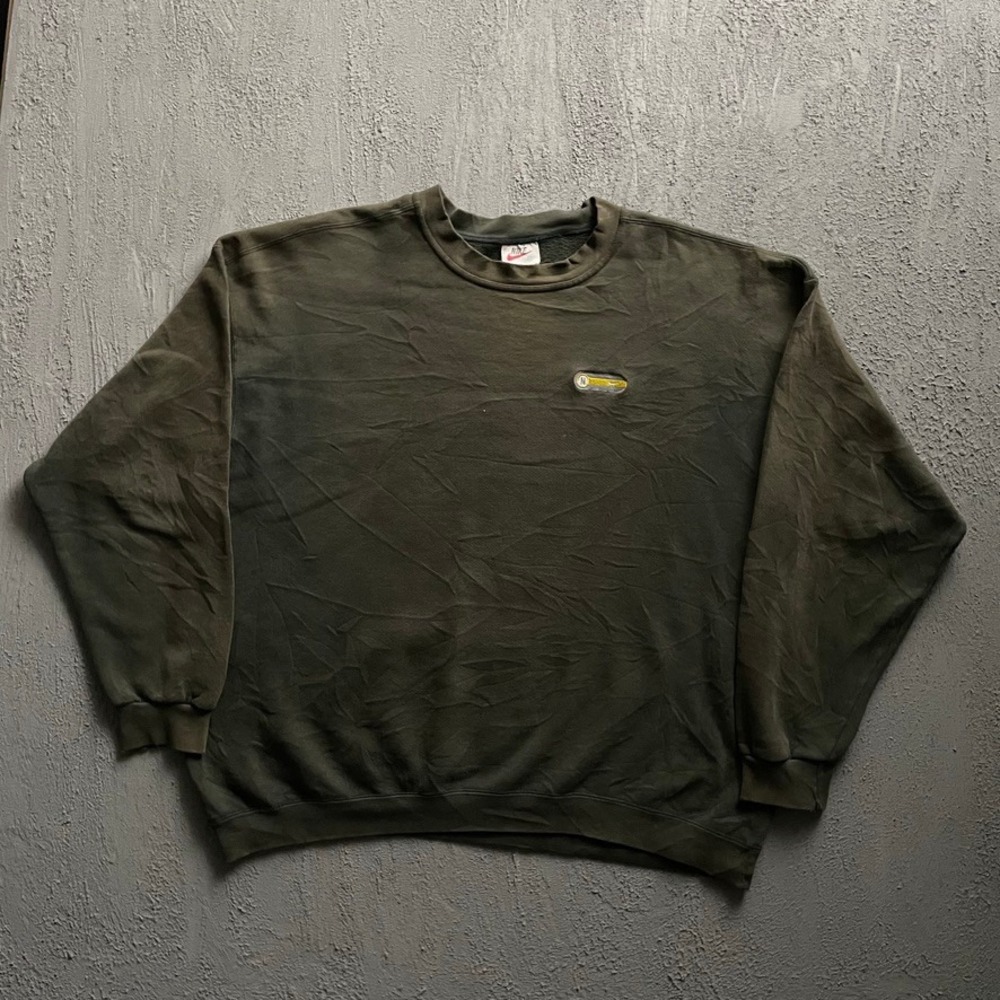 Vintage Embroidered Logo Sweatshirt Mens XXL Green 90s Nike